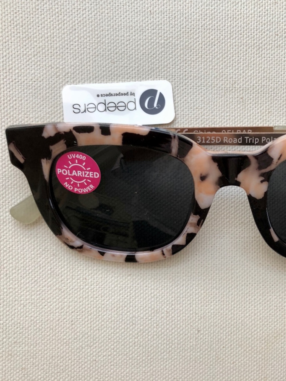 New Peepers Pink Marble UV400 Polarized SUNGLASSES